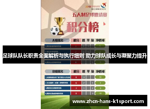 足球队队长职责全面解析与执行细则 助力球队成长与凝聚力提升